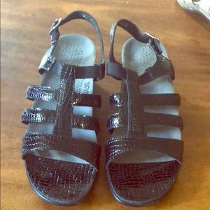 Black heeled sandals from SAS 9.5 Medium